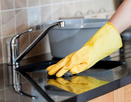 Deep cleaning a hard floor in a commercial SW6 premises