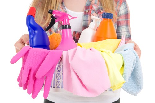 Local cleaning team carrying out a one-time clean in a Fulham property