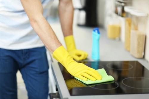 Local cleaner servicing commercial windows in SW6