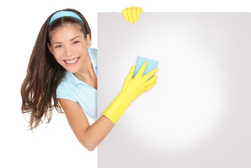Final paragraph on professional complaints handling for cleaners with image placeholder five